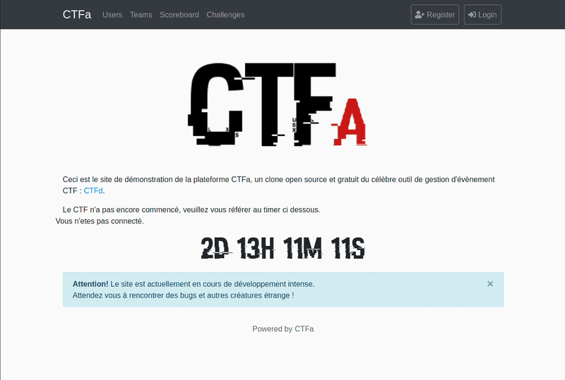 CTFa: Plateforme de gestion de CTF thumbnail